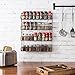 MyGift 4-Tier Gray Chicken Wire Spice Rack Wall Mount Organizer, Pantry Seasoning Jars and Condiment Storage Shelves