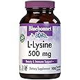 Bluebonnet Nutrition L-Lysine 500mg, for Healthy Immune Function, Supports Collagen Synthesis, Soy-Free, Gluten-Free, Non-GMO, Kosher Certified, Vegan, 100 Capsules