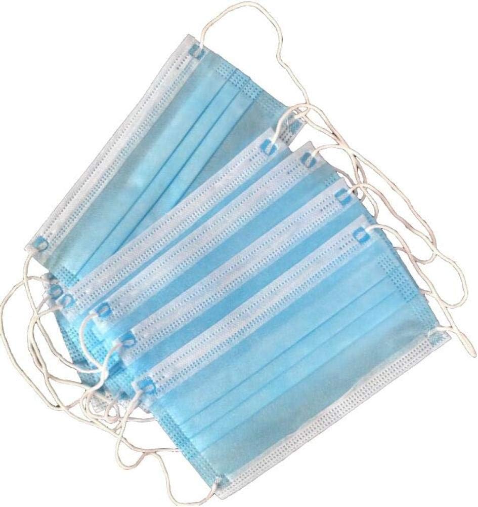 Protective Medical Mask, 3-Ply Face Masks - Earloop,Polypropylene Blue Masks Supplied In Sealed Bag For Smoke Cycling Camping Travel-30Pcs