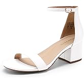 DREAM PAIRS Womens Low-Chunk Low Heel Pump Sandal