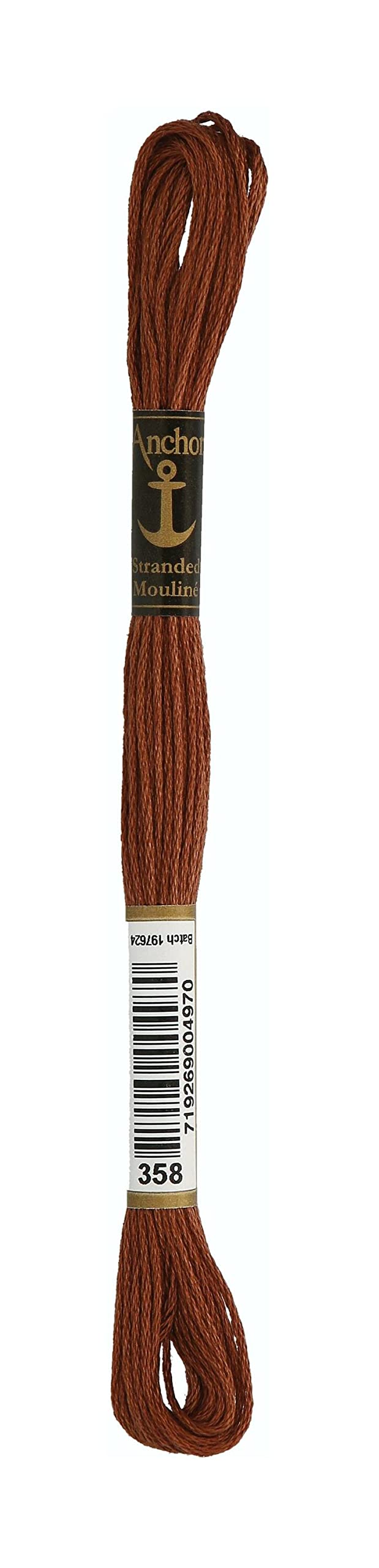 Anchor 4635000 100% Cotton Embroidery Thread, Cotton, 00358 Tabak, tabak — image 1