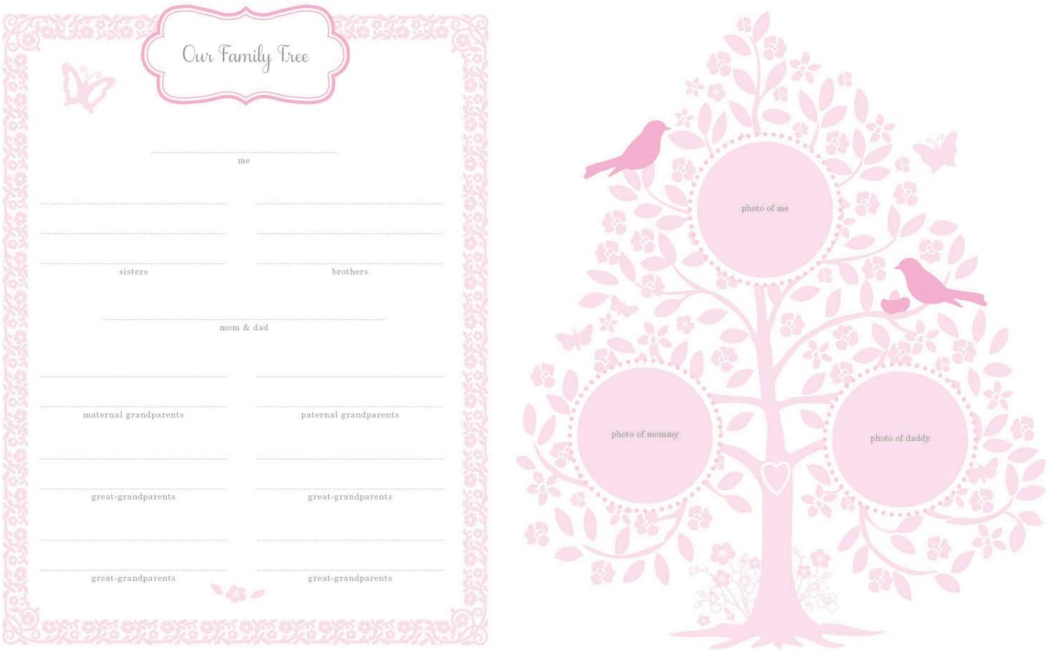 CR Gibson Baby Girl's First Memory Book (Bella) -- Newborn Baby Gift Set / Keepsake / Baby Journal - Image 3