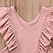 ZAXARRA Toddler Baby Girl Ruffle Loose Jumpsuit Romper Overalls Long Pants Clothes Outfits (Pink, 0-1 T)