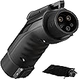 VEVOR Designed for Tesla to J1772 Adapter, 48A 240V Fit for All J1772 EVs, IP56 EV Charger Adapter with Anti-Drop Lock & Storage Bag, for Tesla Wall Connector, Destination Charger and Mobile Connector