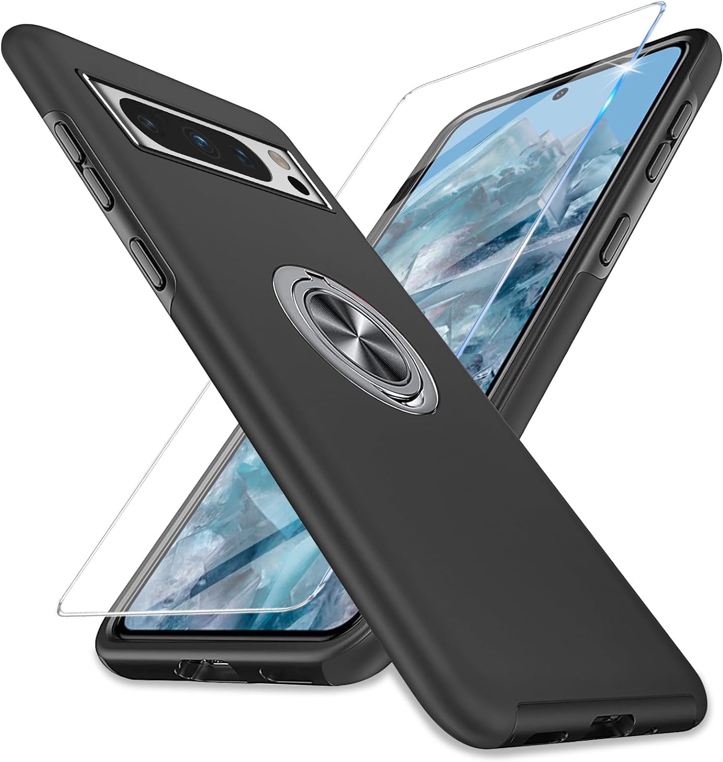 Foryo Tempered Glass Screen Protector for Pixel 8 Pro, 9H Hardness, Anti-Scratch, Anti-Bubble, HD Clear Screen Protector Compatible with Pixel 8 Pro, Pack of 3