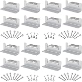 SUNMAK 16 Units per Set Solar Panel Mounting Z Brackets, Solar Panel Mounting Brackets Lightweight Aluminum Corrosion-Free for RVs, Trailers, Boats, Yachts, Wall and Other Off Gird Roof