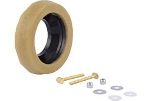 EZ-FLO Eastman 40007 Toilet Bowl Wax Ring Set, 4 inch x 3 inch