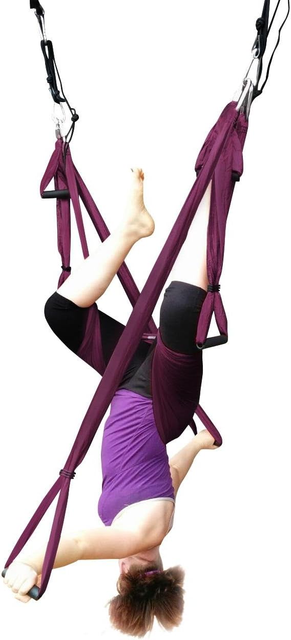 DAS Leben Yoga Swing Trapeze - Flying Hammock - Yoga Swing/Sling/Inversion Tool Pilates Yoga Fitness