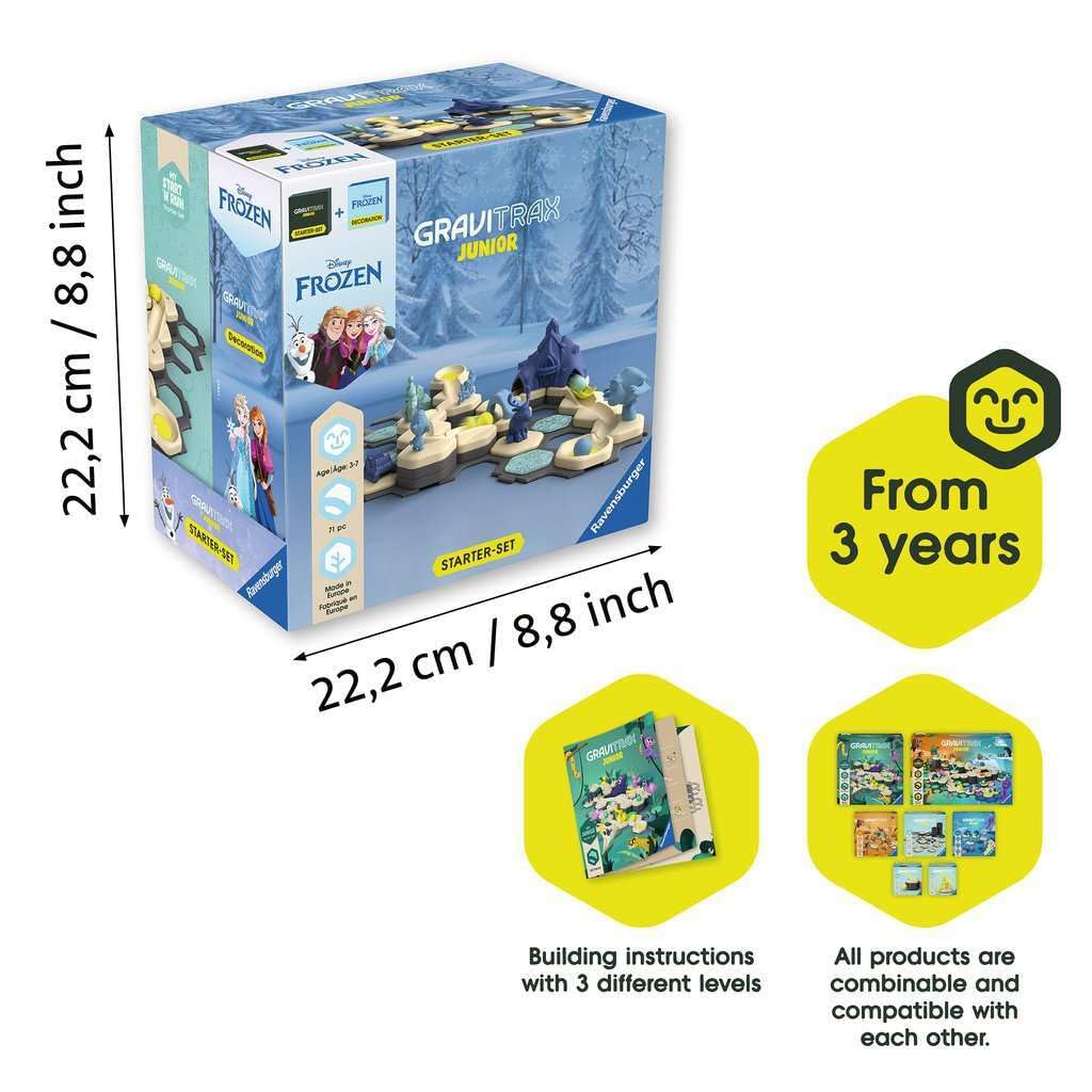 Ravensburger - GraviTrax Junior Bundle Frozen, Marble Court and Construction Toys, Ages 3+
