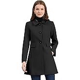Allegra K Women's 2025 Coat Winter Classic Vintage Mid-Length Lapel Collar Single Breasted Overcoat