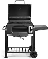 VonHaus Charcoal BBQ XL Portable Grill with Warming Rack & Smoke 2 in 1 view 9