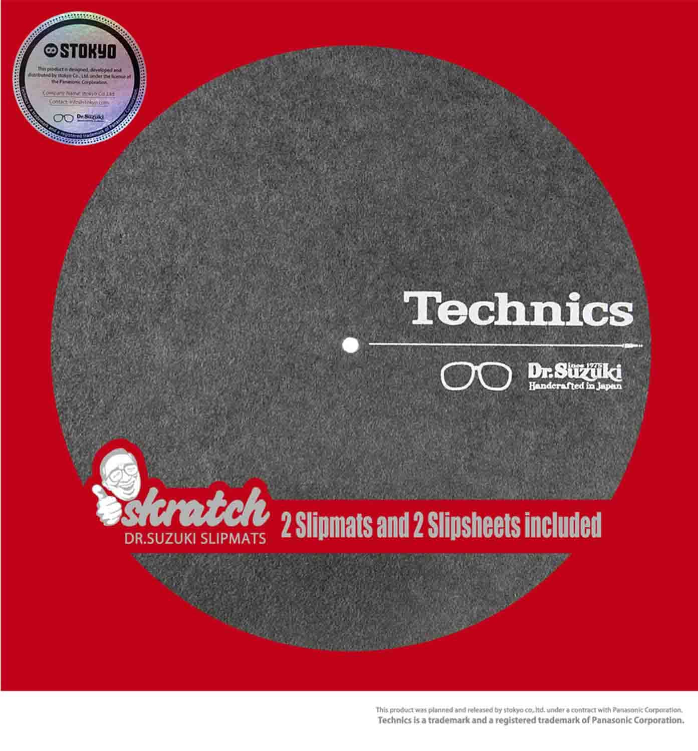 Official Technics Dr. Suzuki Skratch 12" Slipmat + Slipsheet Pair