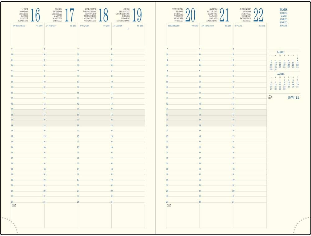 Exacompta 24862E Weekly Diary Eurotime 24 Volga 16 x 24 cm January to December 2019, Random Colour - Image 5