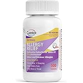 Camber Consumer Care Adult Non-Drowsy Antihistamine Tablets for 24-Hour Allergy Relief, Fexofenadine HCl 180 Mg, 500 Tablets.
