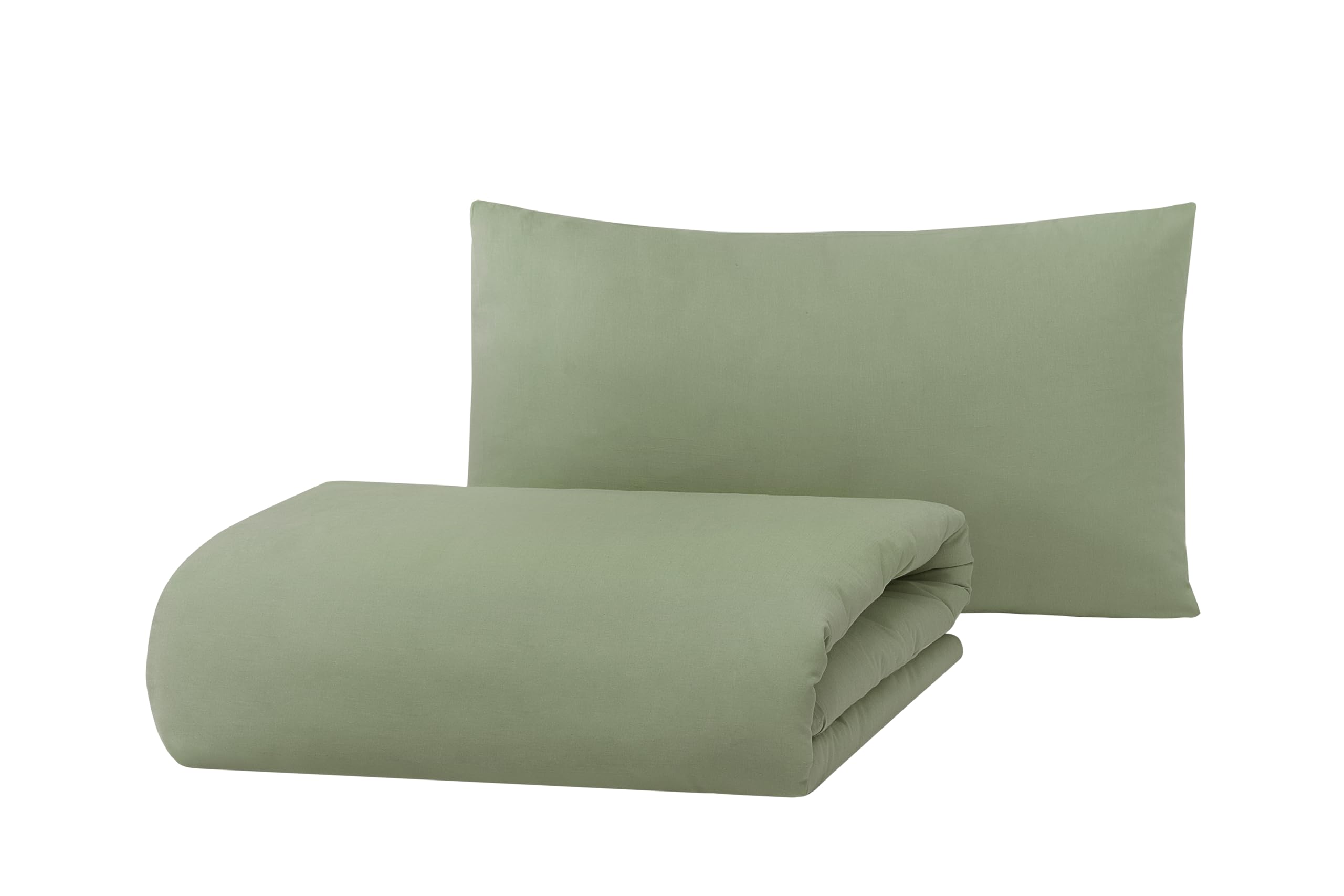 Hibboux Mono Duvet Cover Set 80 x 80 cm Green