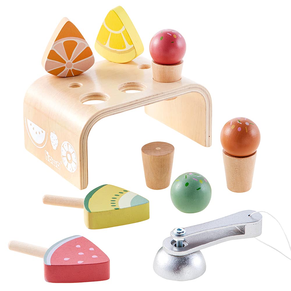 Howa 4889 Ice Cream Parlour Wooden Accessories for Grocery Shop 12 Pieces