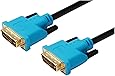 CPO 2M DVI Cable, DVI-D 24+1 Pin Full Dual Link Monitor Lead - Black and Blue
