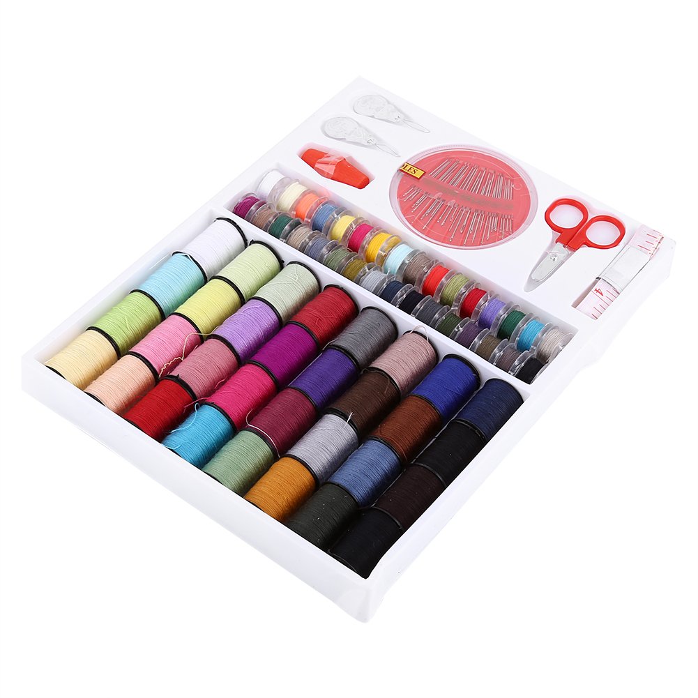Home Sewing Kit Tools Filled with Mending Supplies and Accessories Needles Thread Scissors Button Set Accessory