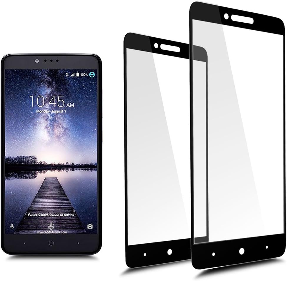 [2-Pack] Full Coverage Tempered Glass Screen Protector for ZTE Blade Z Max/Zmax Pro2 / Z982/ZTE Sequoia with Lifetime Replacement Warranty