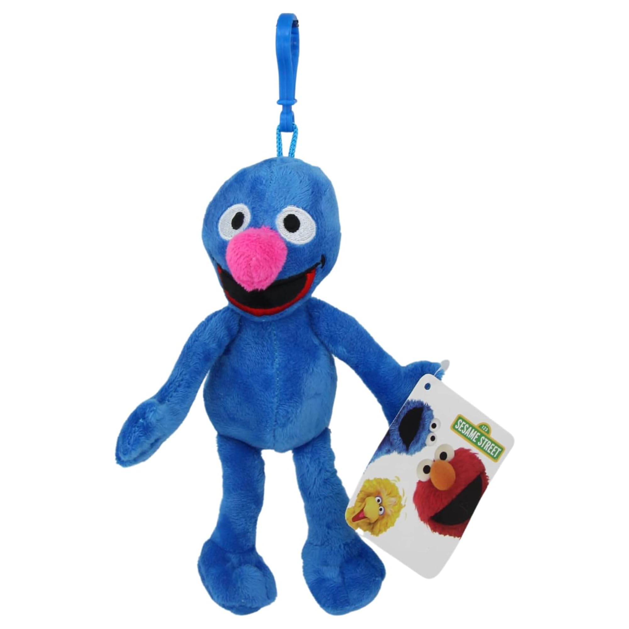 Sesame Street - Super Soft Gift Quality Plush Bag Clip/Key Clip 6619 - (7" 18cm Grover)