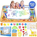 Water Aqua Doodle Drawing Mat - Mess Free Magic Toddles Large Painting Pad - Educational Coloring Writing Toys Gift for Kids Age 2+ (39.3