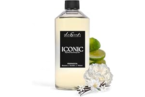 LUXSCENT COLLECTION Iconic Aroma Diffuser Oil 500 ml - Scent Includes Bergamot, Sweet Berry & Oakmoss - Luxury Hotel Diffuser Oil - Oils for Aromatherapy - Fits in Any Diffuser