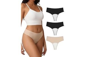 Wezest Camel Toe Cover Thong/Camel Toe Concealer Underwear/Cameltoe Hider Built in Latex Cover to Hide Feminine Lines