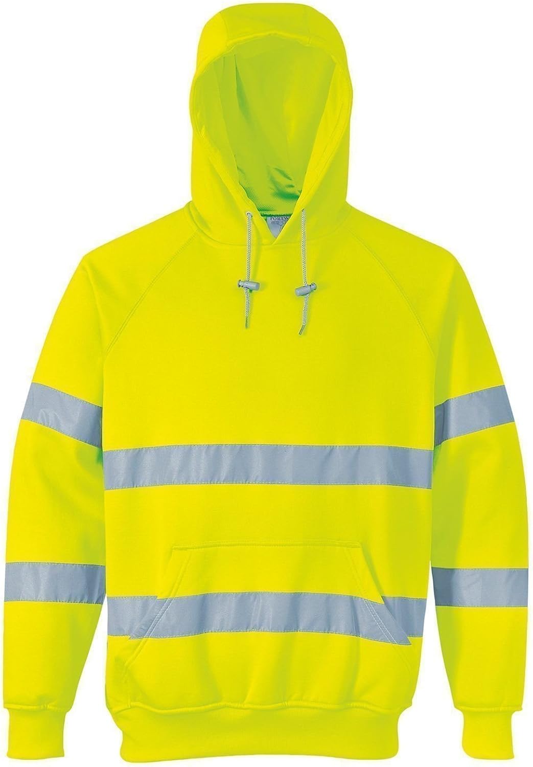 Hi Viz Hi Vis High Visibility Jacket Hoodie Hooded Sweat Shirt Fleece