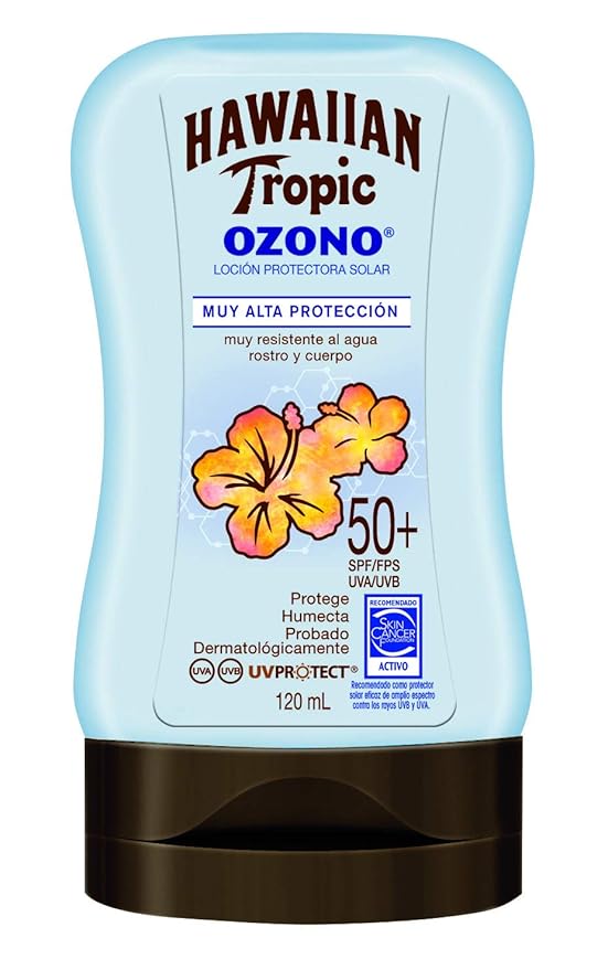 Hawaiian Tropic Ozono Loción, 50+ SPF, 120 ml Salud