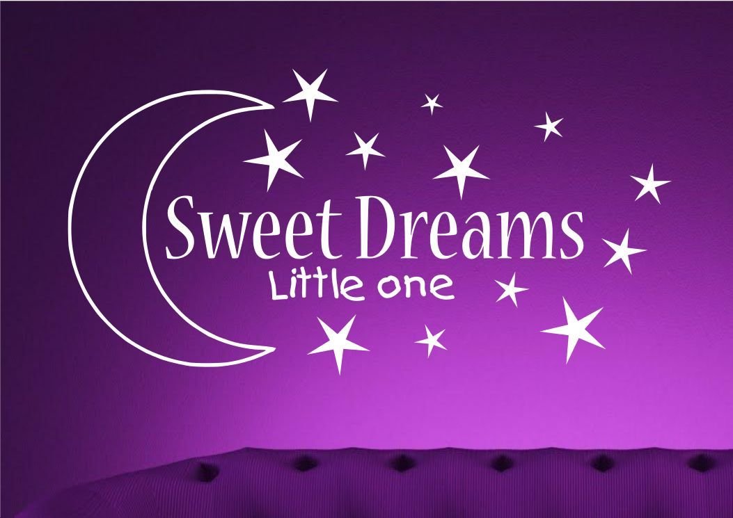 Sweet Dreams Kids Wall Art Sticker Quote Decal Transfer Mural Stencil Art Tattoo