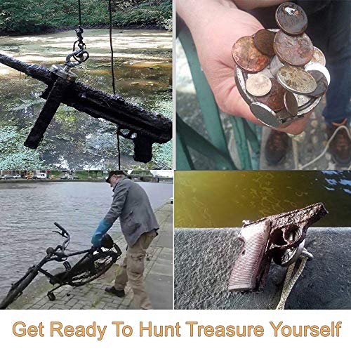 Fishing Magnets with Nylon Braided Rope x 100ft, Super Strong 330LBS(150KG) Pulling Force Rare Earth Neodymium Magnet for Magnet Fishing and Retrieving in River - Diameter 60mm(2.36'') (Y60+Rope)