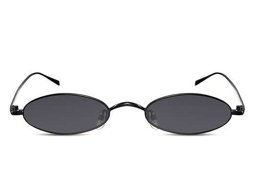 Cheapass Sonnenbrille Klein Oval UV-400 Festival-Brille Metall Farbvariation Damen Frauen