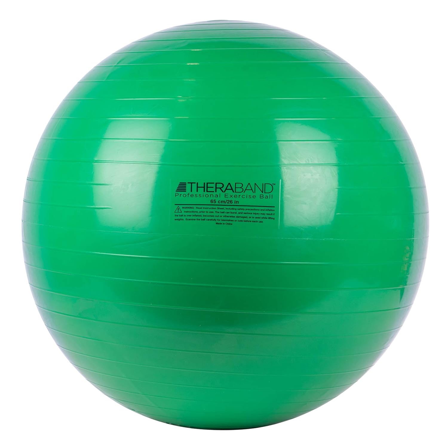 TheraBand Exercise Ball, Stability Ball with 65 cm Diameter for Athletes 5'7" to 6'1" Tall, Standard Fitness Ball for Posture, Balance, Yoga, Pilates, Core, & Rehab, Green: Industrial & Scientific