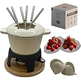 Cast Iron Fondue Set 15-Pcs With Accessories Fondue Kit For Swiss Fondue Cheese Meat Oil Fondue Pot Fondue Pot set, Cheese Fondue Set, Chocolate Fondue Pot, Cheese Melting Pot, Fondue Pot Non Electric