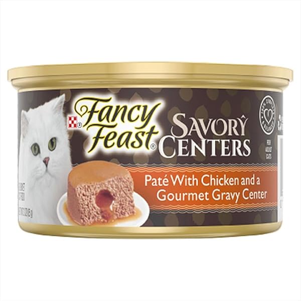 FANCY FEAST 12-PACK CANS SAVORY CENTERS CHICKEN CANNED...