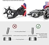 WORKPRO 6-in-1 Leather Belt Hole Puncher Revolving Punch Plier view 6