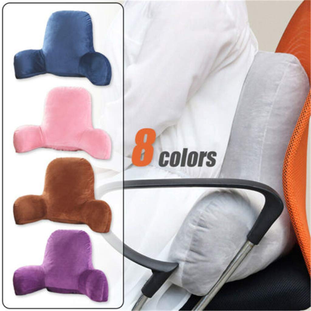 Ahagogo Cushion Plush Big Cushion Backrest Reading Rest Pillow Lumbar Support Chair Cushion with Arms