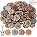 HSAN 100 Pcs Wood Buttons, Mixed 2 Holes Buttons 1 Inch Buttons Vintage Assorted Buttons Decorative Buttons Flower Buttons Round Buttons for DIY Sewing Craft