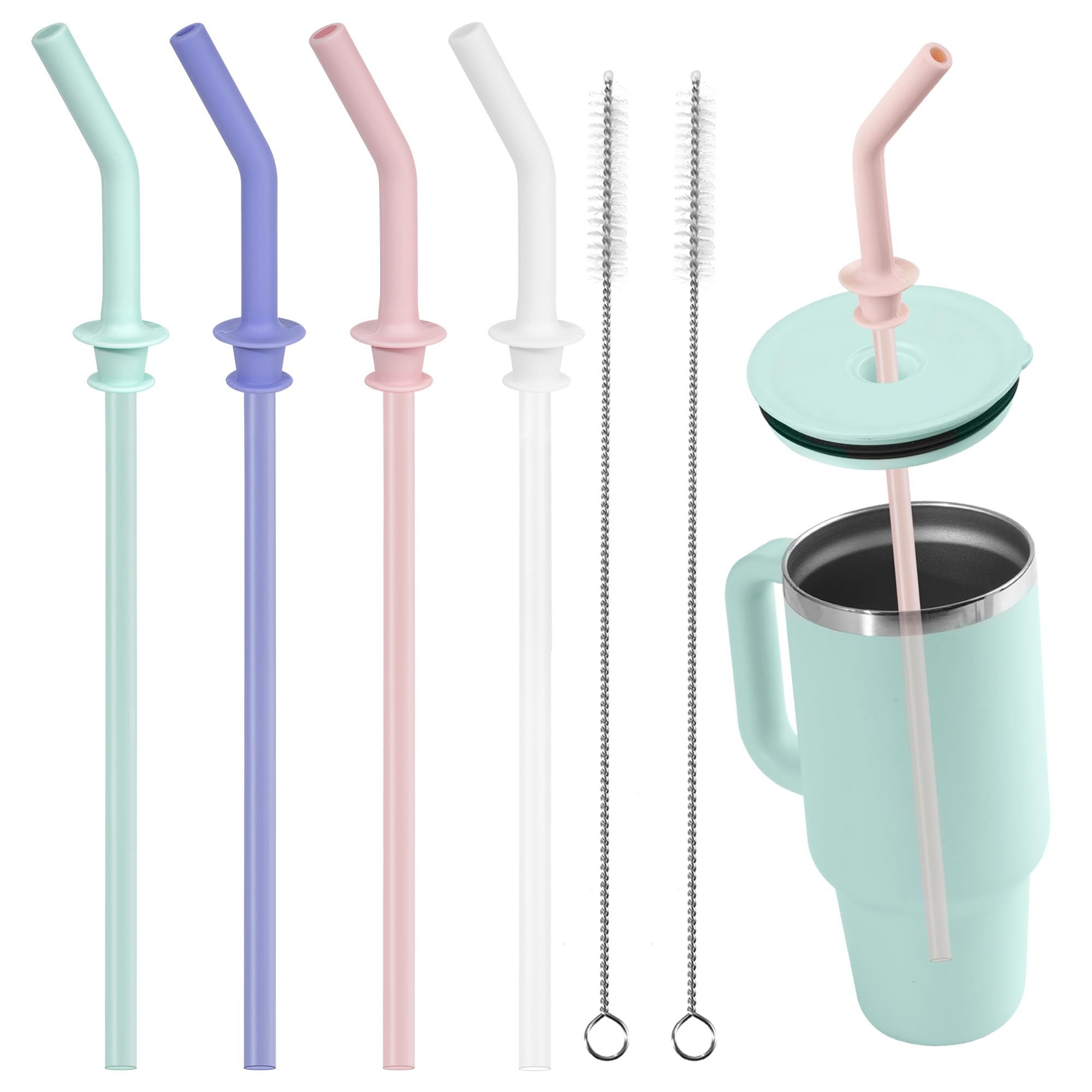 Photo 1 of * only comes with two straws *
Jetstop Press in Straw compatible with HydroFlask Tumbler - Silicone Straw Tips & Replacement Straws for Hydro Flask 20-40oz (, Multi-color)