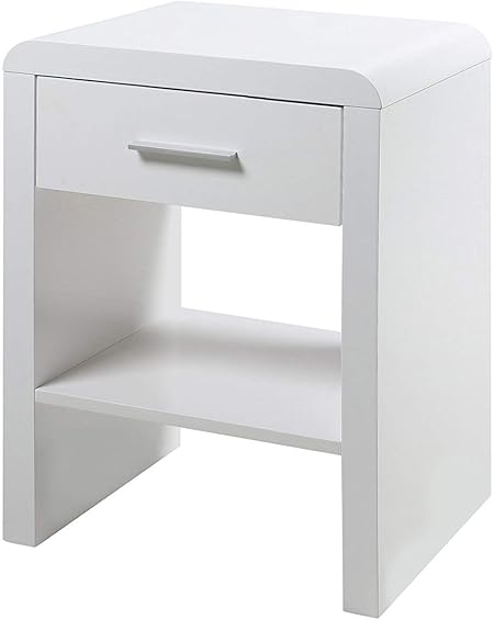 Marque Amazon Movian Ritom Table De Chevet 35 X 45 X 59 Cm Longueur X Largeur X Hauteur Blanc Brillant Amazon Fr Cuisine Maison