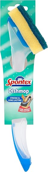 Spontex Dishmop Washing Up Brush Refillable Blue
