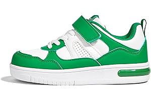 LUCKY STEP Kid's Sneakers School Running Loafers Low Top Walking Tennis Casual Shoes Strap Athletic Fashion Sneakers for Children/Boys/Girls