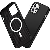 RhinoShield SolidSuit Case Compatible with Magsafe for [iPhone 12/12 Pro] | Shock Absorbent Slim Design Protective Cover with Premium Matte Finish 3.5M / 11ft Drop Protection - Classic Black