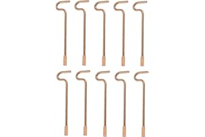 NON APPLICABLE Bedroom/Bathroom Door Steel Emergency Key Pins Compatible with Kwikset Interior Levers and Knobs (10), Gold Color