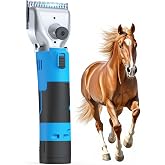 oneisall Professional Horse Clippers 2601 | Cordless Horse Grooming Clippers with 2 Batteries,Detachable Blade,Heavy Duty Horse Grooming Kit for Thick Coat