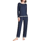 Latuza Women's Viscose Pajamas Set Long Sleeve Loungewear