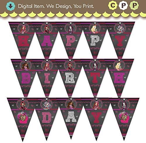 Ever After High Birthday Banner Printable Digital Download