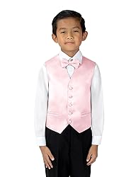 Spring Notion Boys' 4-Piece Satin Tuxedo Vest Set