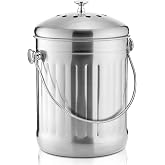 DOZENEGG Compost Bin 1 Gallon - Countertop Compost Pail