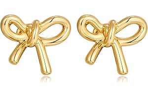 MUYAN Gold Bow Butterfly Stud Earrings Fashion Jewelry for Women